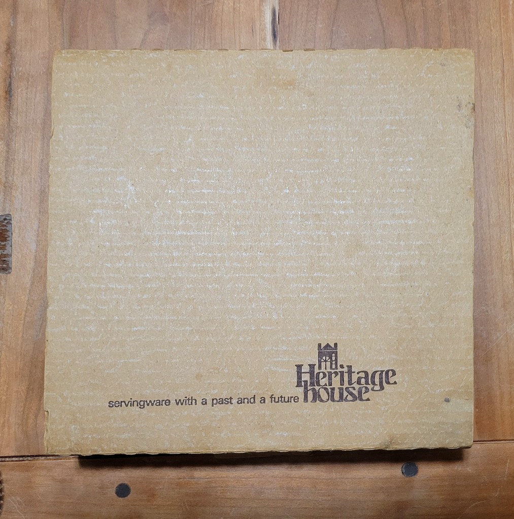 a Heritage House branded boxed set by Kromex, including a Wexford 3-part relish dish